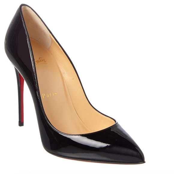 Christian Louboutin Shoes - Black Christian Louboutin Pigalle Follies 100 Patent Leather Heels